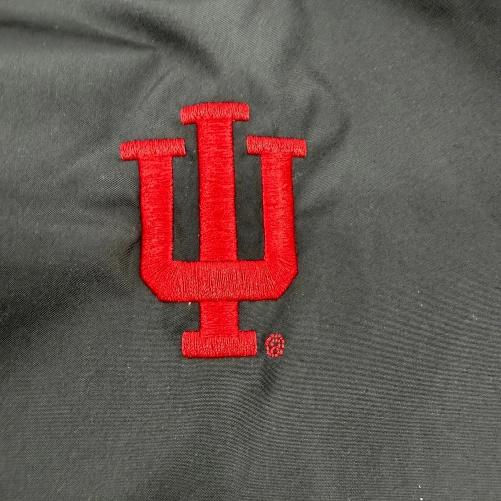 Champion Indiana‎ Hoosiers NCAA Quarter Zip Windbreaker hooded Jacket Mens Large